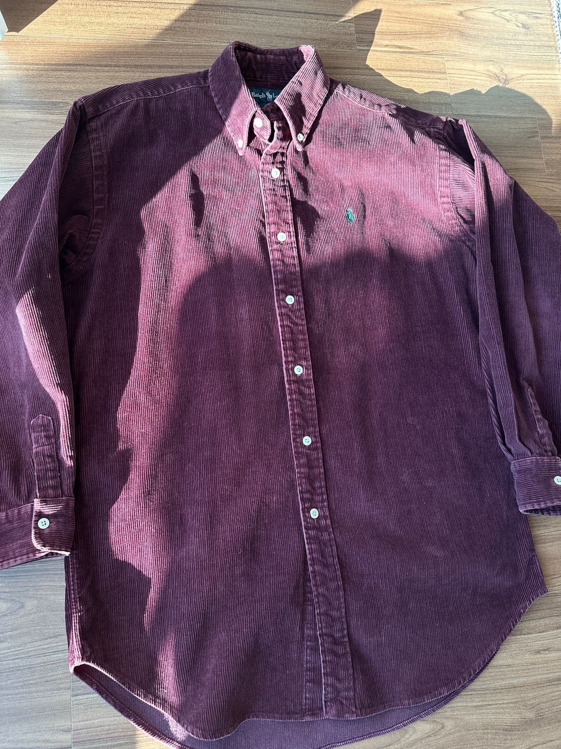 폴로 랄프로렌 90s 헤비 코듀로이 블레어 셔츠/버건디 S 상품이미지2