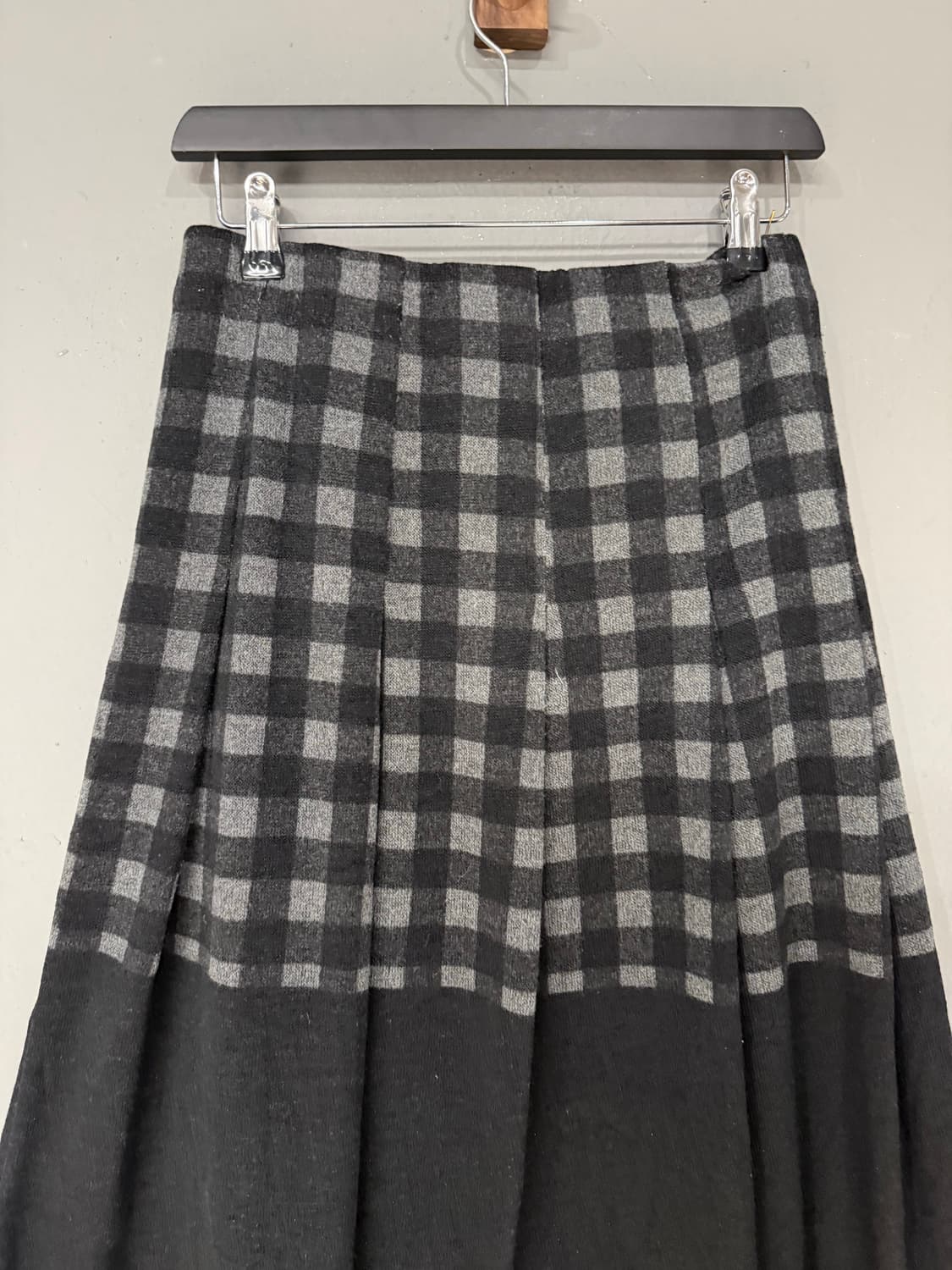 check pattern flower point pleats skirt 상품이미지5