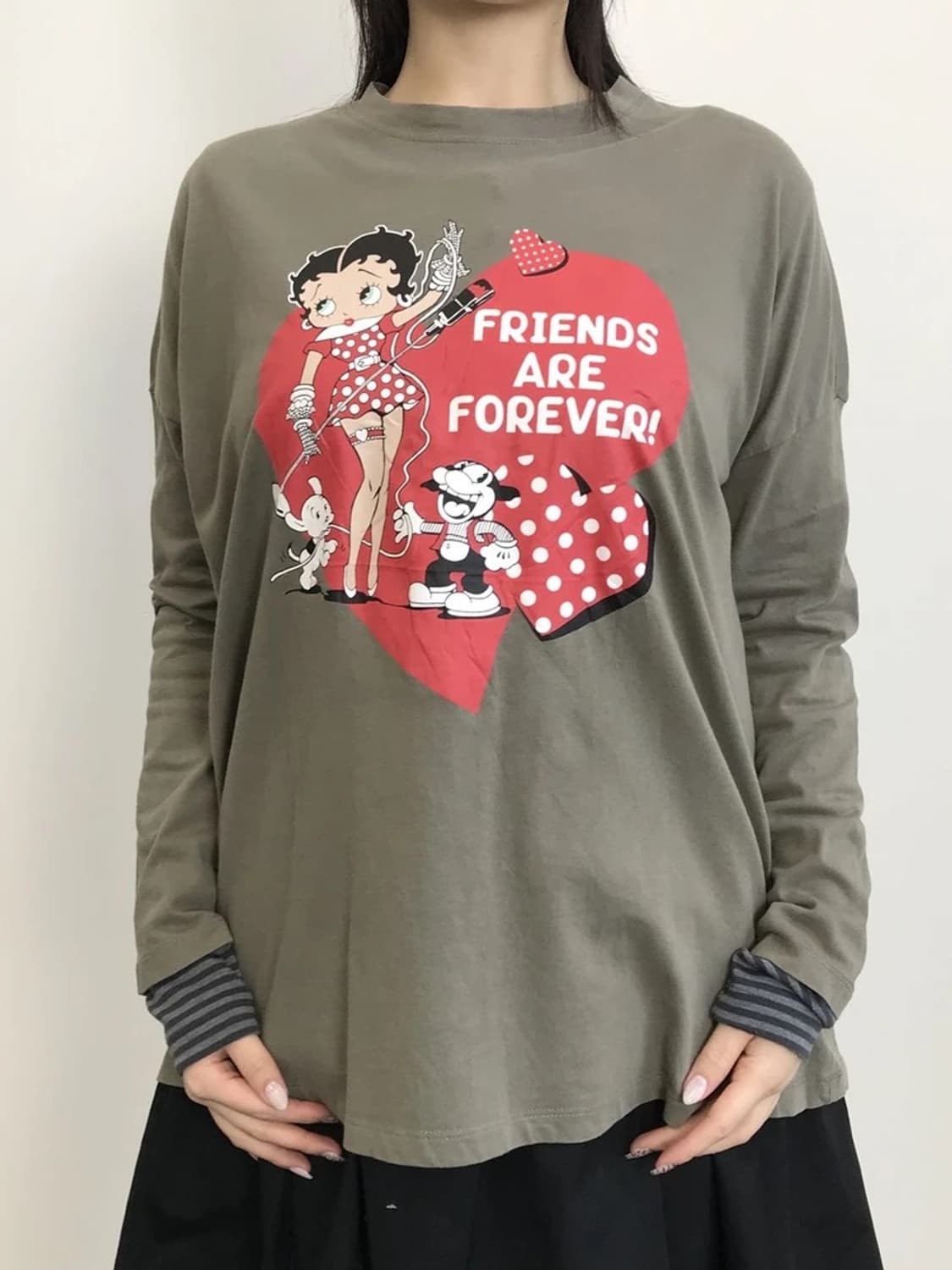 00's Betty Boop Heart Graphic Tee 상품이미지3