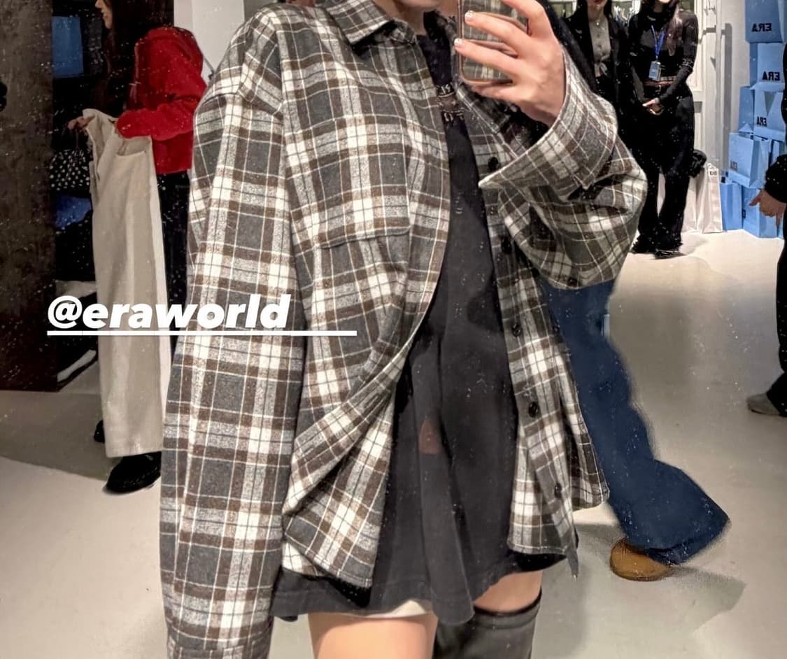 ERA 체크셔츠 블루 M 미착용 상품이미지4