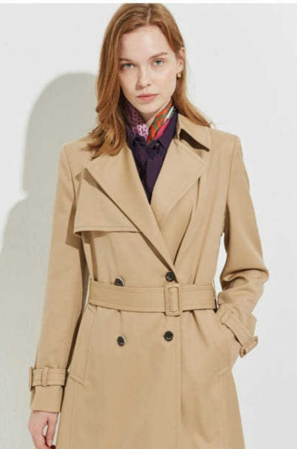 아이잗컬렉션 블랙라벨 더블 브레이스티드 울 트렌치코트 55사이즈 상품이미지3