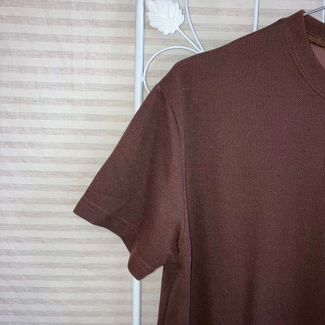 빈티지 머슬핏 브라운 반팔 티셔츠 y2k 스트릿 갸루 펑키457 상품이미지4