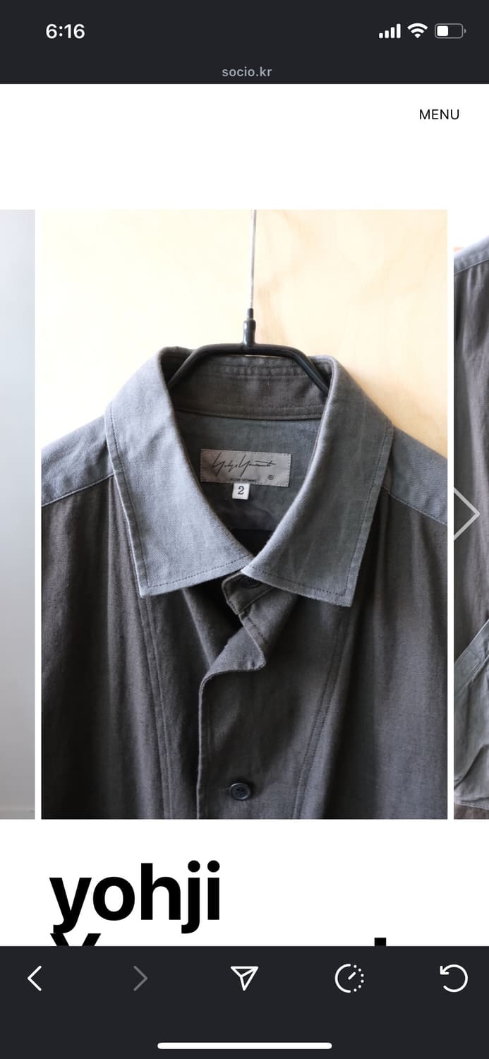 요지야마모토 POUR HOM ME 2018 롱셔츠 상품이미지3