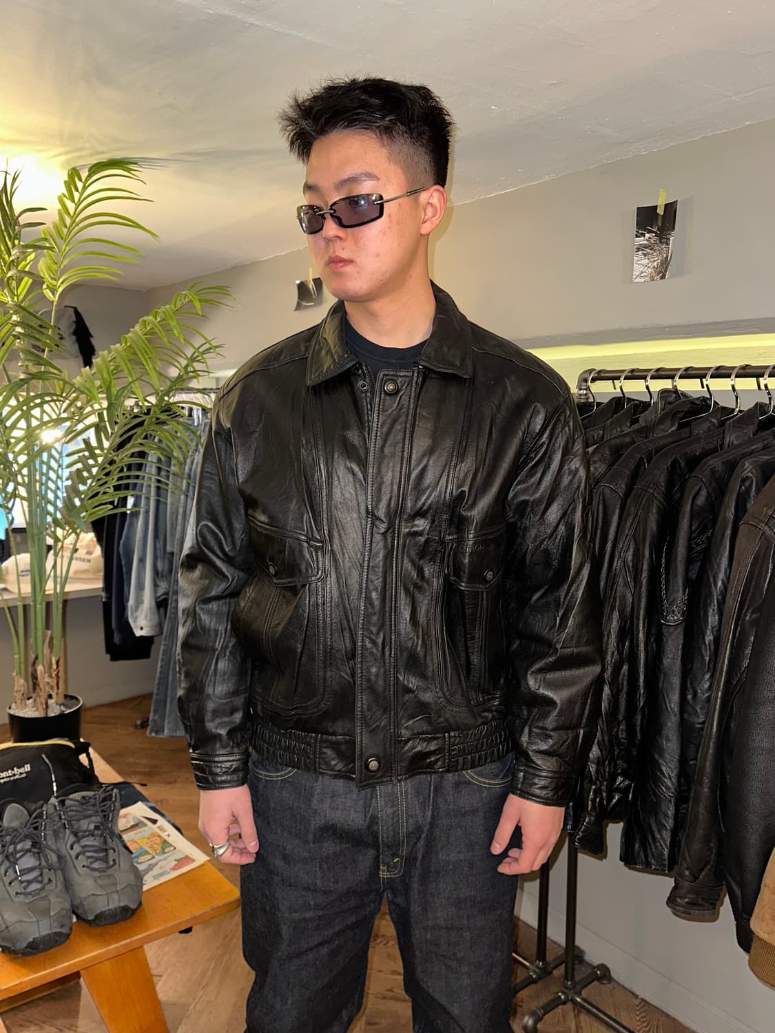 90’s Japanese genuine leather jacket 상품이미지2