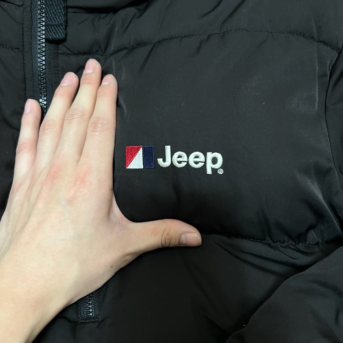 지프 남성 빅로고 후드 패딩 L/100  상품이미지4