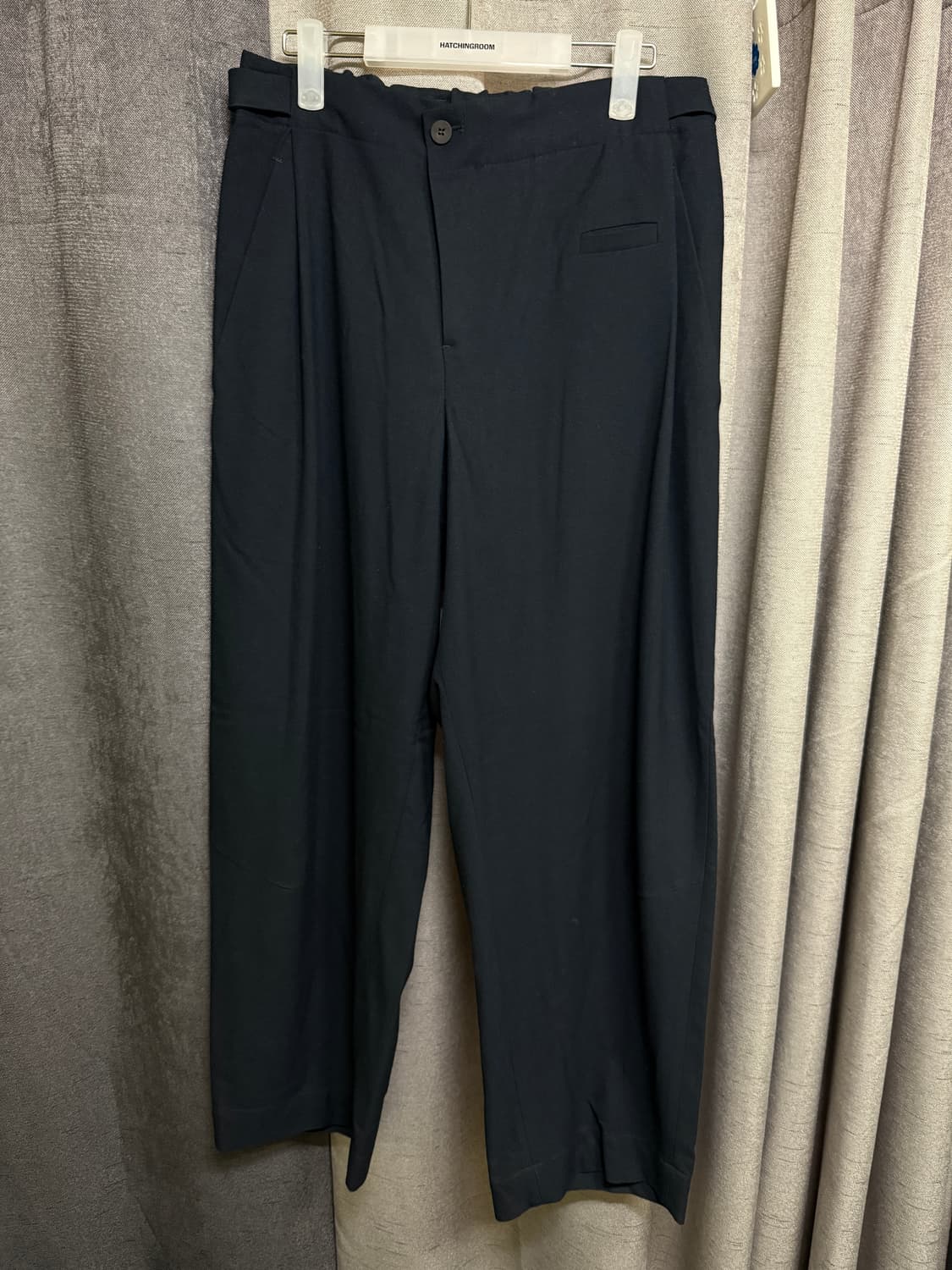 폴리테루 울 커브드 소팬츠 다크네이비 3 상품이미지1