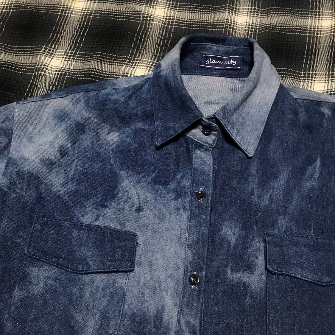 재팬 90s 나바호 자수 워싱 커스텀 메이드 데님 셔츠 상품이미지6