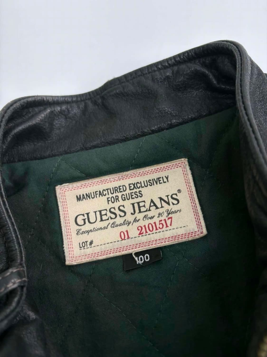 빈티지 게스 블랙 레더 자켓 가죽 자켓 소가죽 상품이미지4