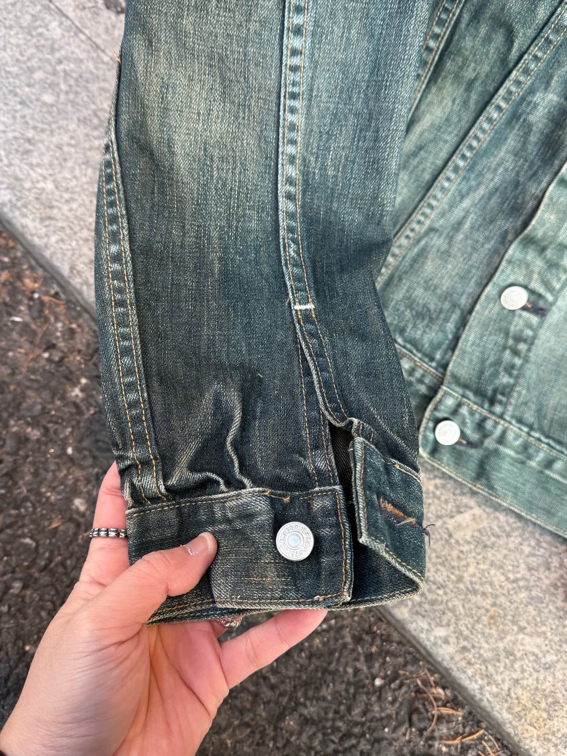 90s Gap 갭 웨스턴 워시드 데님 트러커자켓  상품이미지4