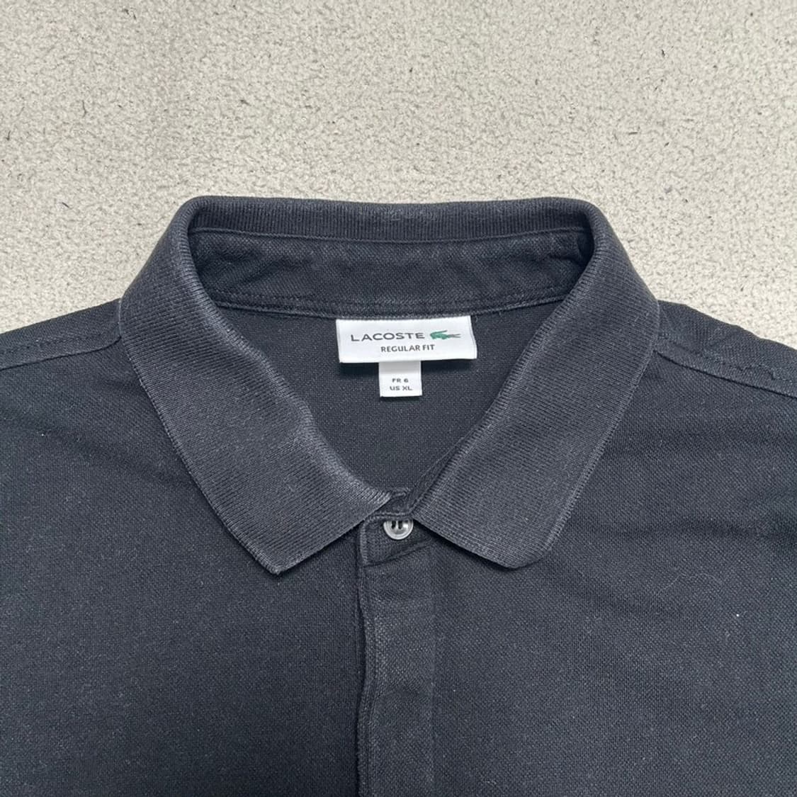 LACOSTE 레귤러핏 pk 반팔티 블랙 XL 상품이미지6