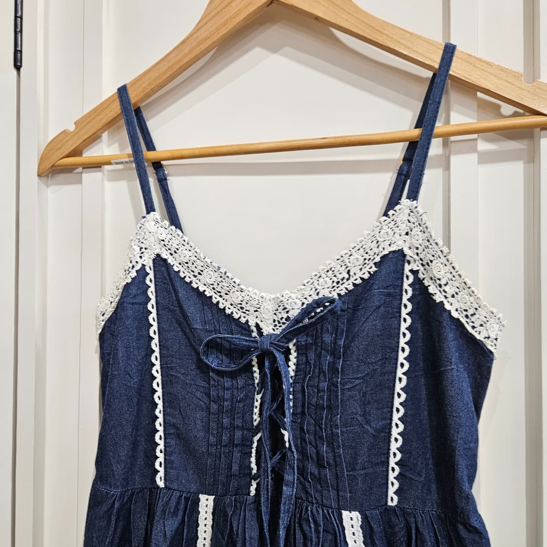 리즈리사 데님 레이스 롱원피스 상품이미지2