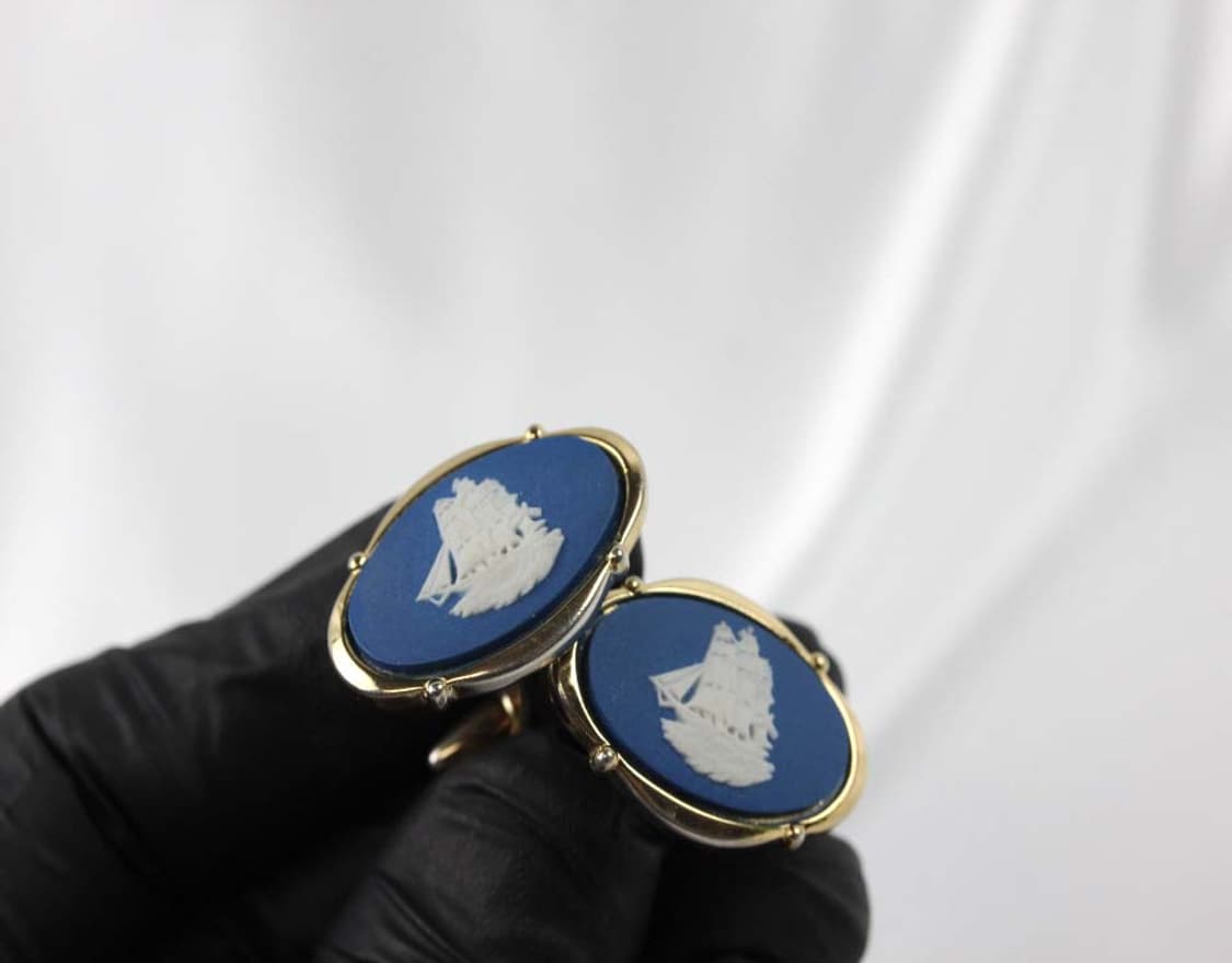 웨지우드 A등급 남자 명품 커프스 제스퍼 상품이미지7