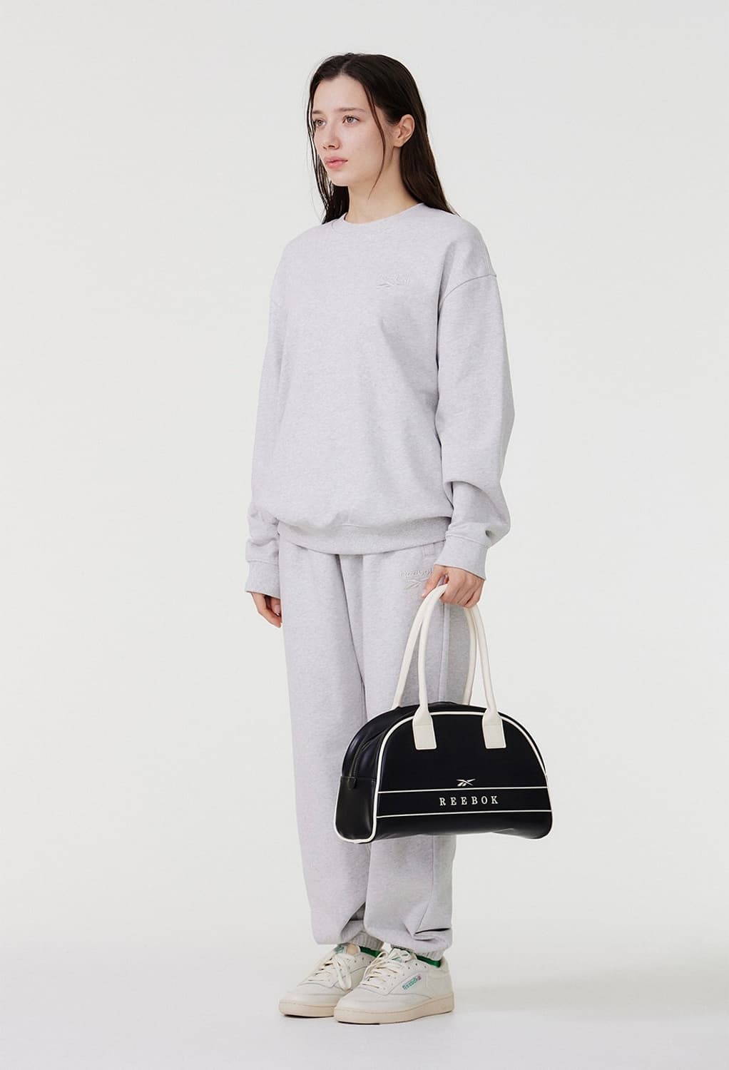 리복 클래식 블랙 레더 미니 핸드백 보스턴백 운동가방 상품이미지7