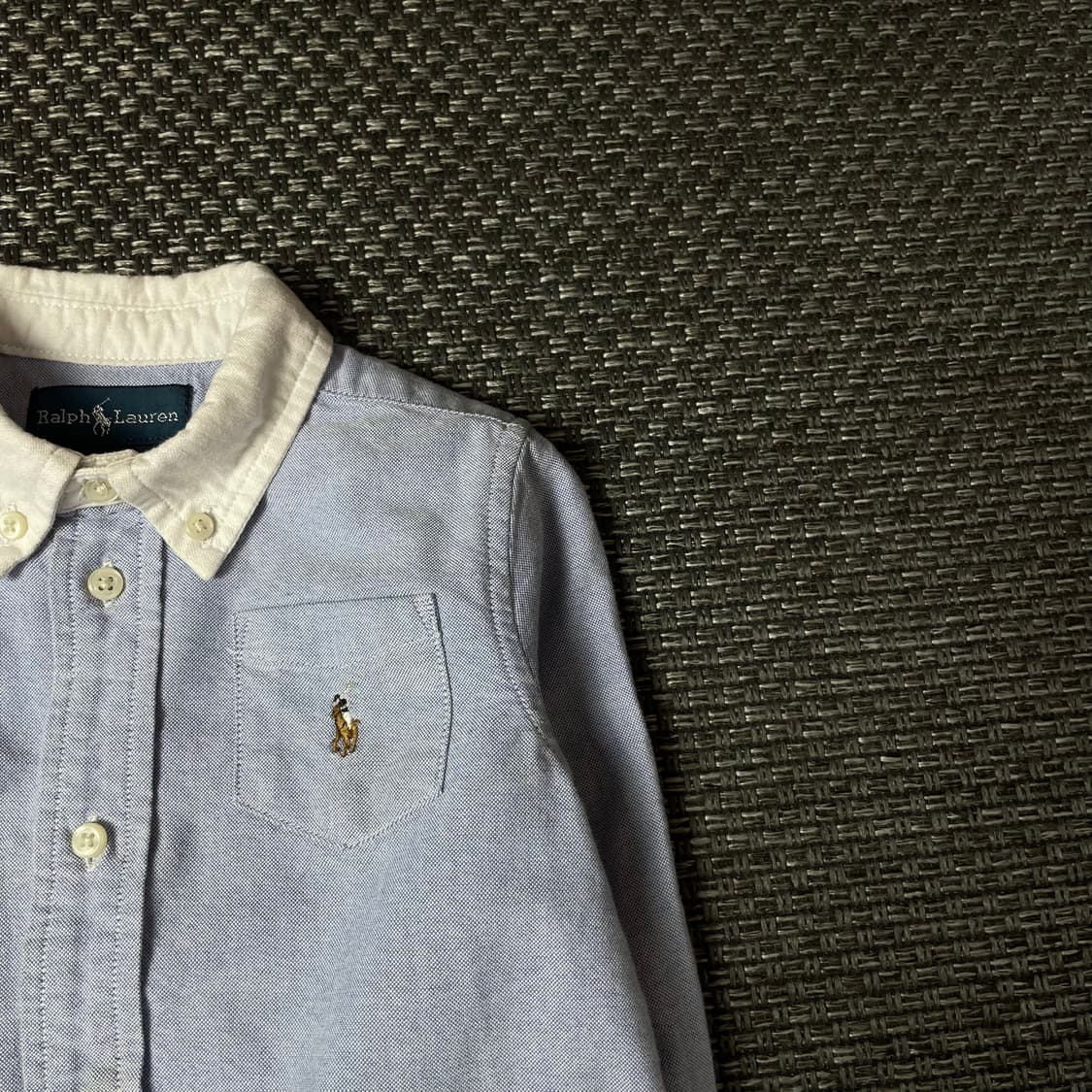 폴로랄프로렌 베이비 스카이블루 원포켓 긴팔 셔츠 24M 상품이미지3