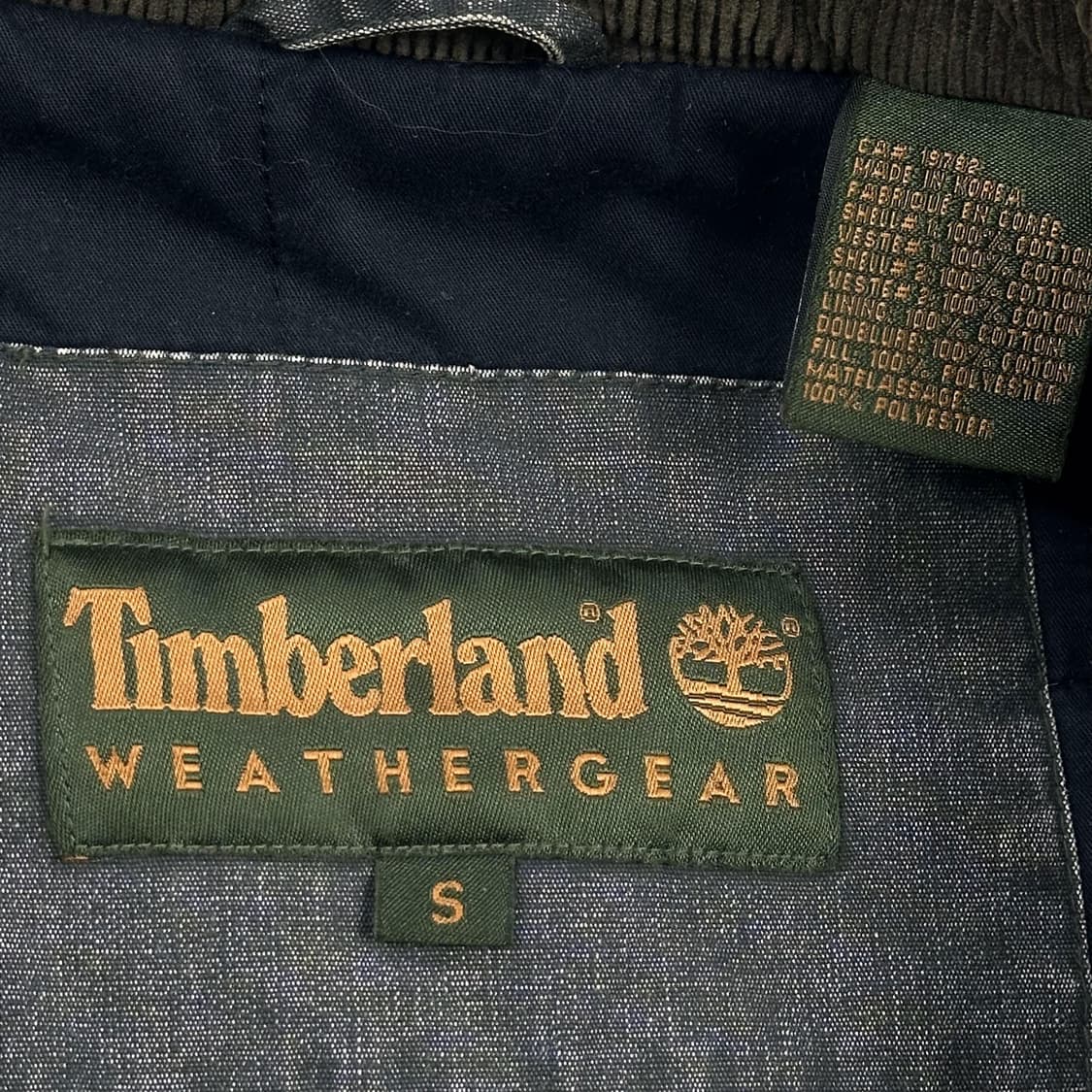 90s 팀버랜드 웨더기어 코듀로이 카라 초어자켓 실측M 상품이미지5