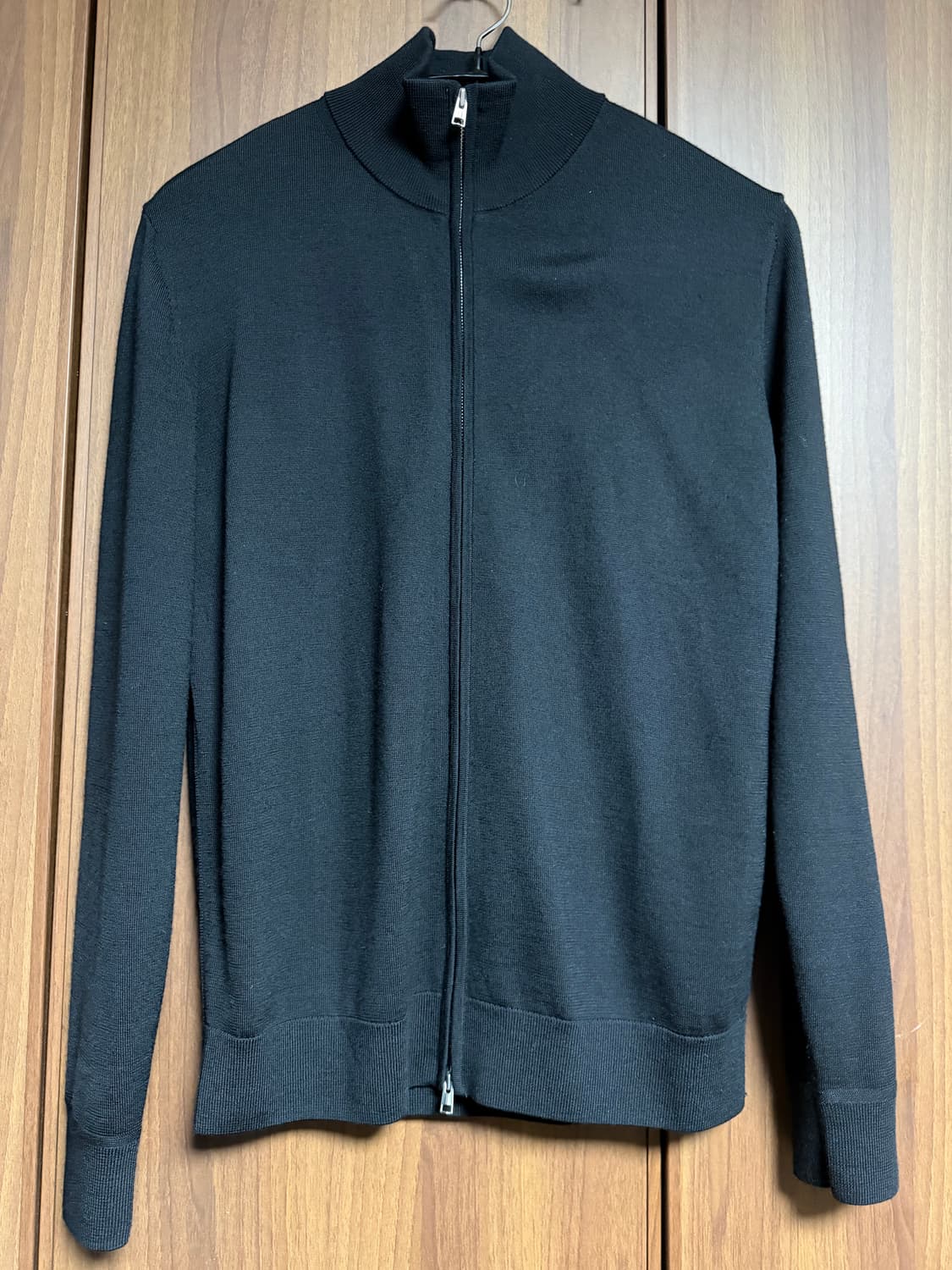 퍼널넥 메리노 울 집업 가디건 상품이미지2