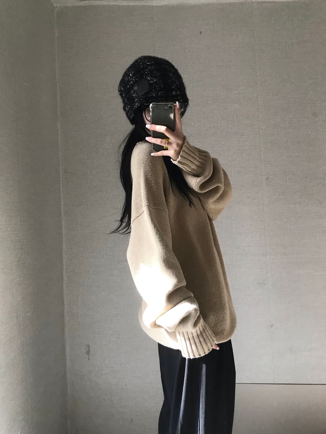 폴로 베이지 오버핏 니트 상품이미지3