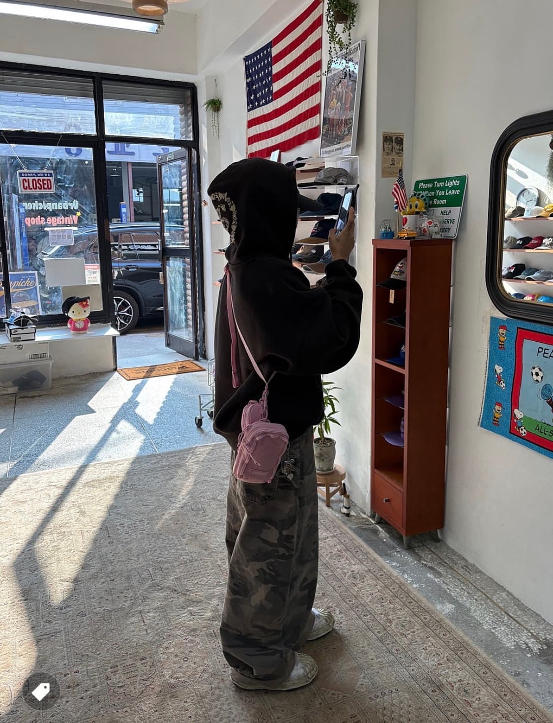 슈프림 카메라 백+미니 파우치 라이트 핑크 상품이미지3