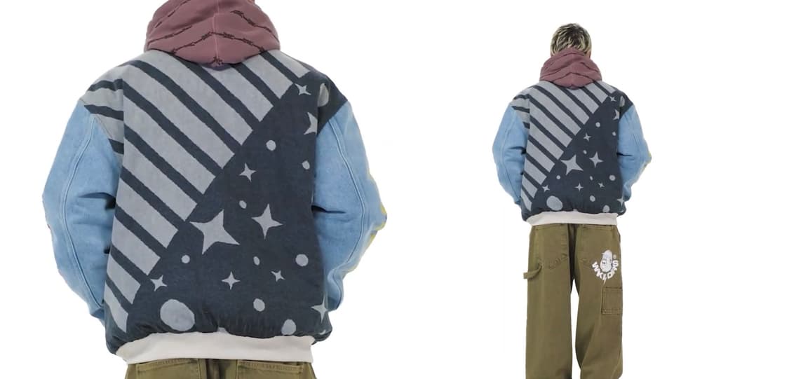 INSANEGARAGE X WKNDRS 데님 봄버 자켓 XL 상품이미지3