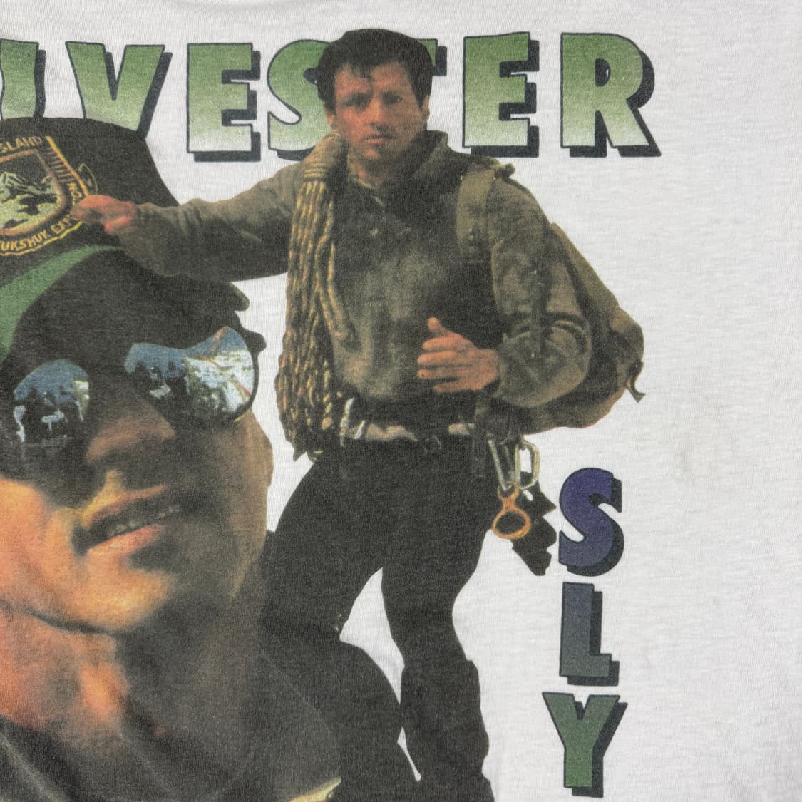 빈티지 90s Sylvester Stallone 실베스터 스탤론 랩티셔츠 상품이미지5