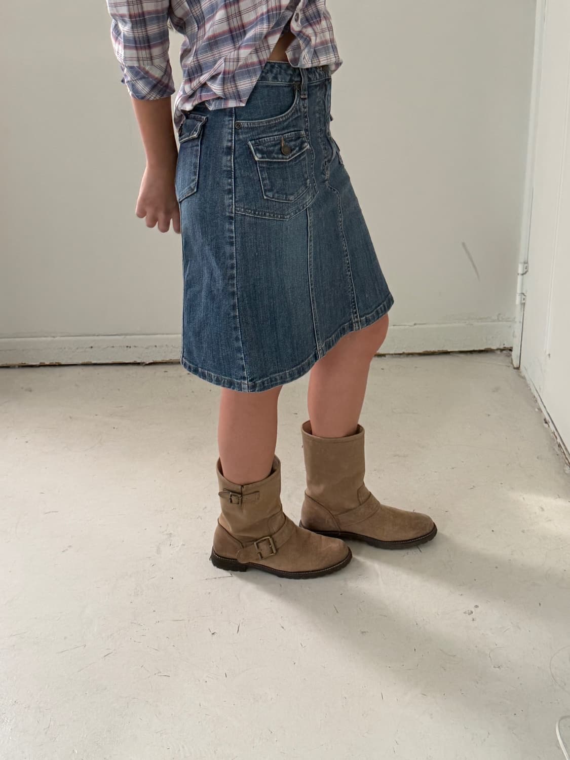 일본빈티지 포켓 청치마  상품이미지2