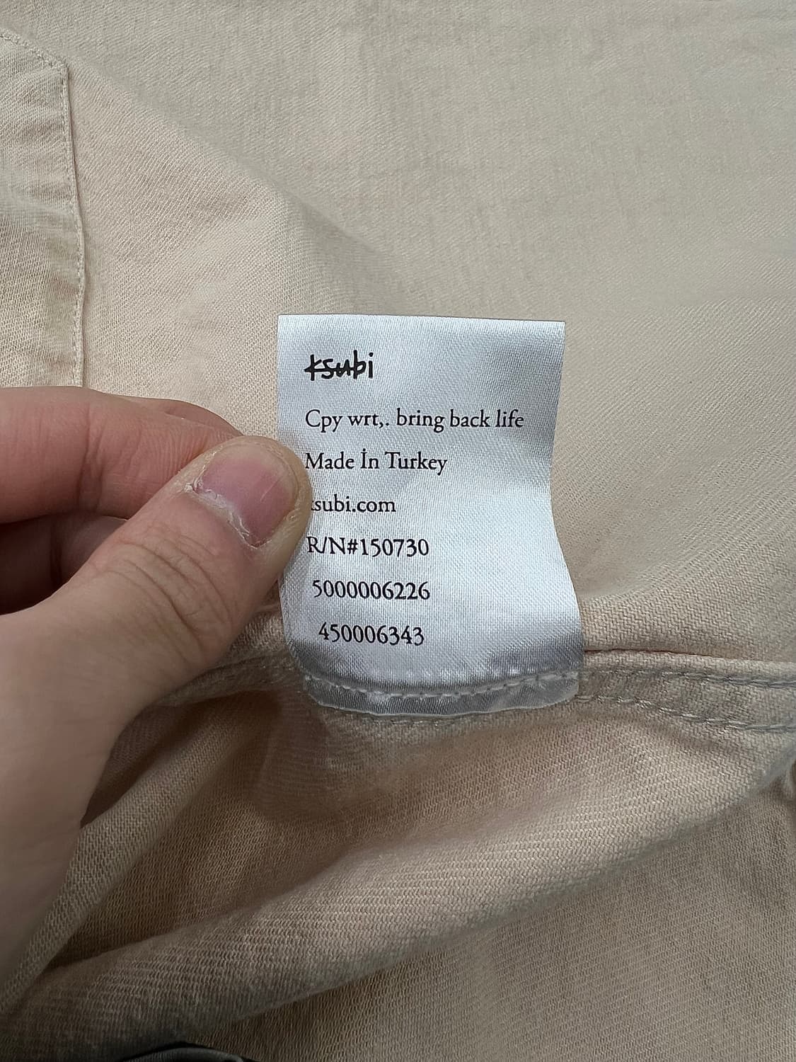 수비 라이트 핑크 나파 코튼 핀초 투포켓 셔츠 자켓 상품이미지8