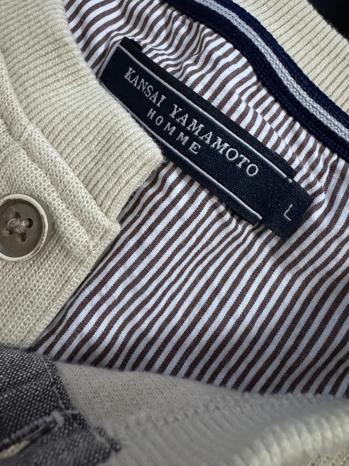 칸사이 야마모토 일본 빈티지 체크 패턴 니트 S ~ M 상품이미지3