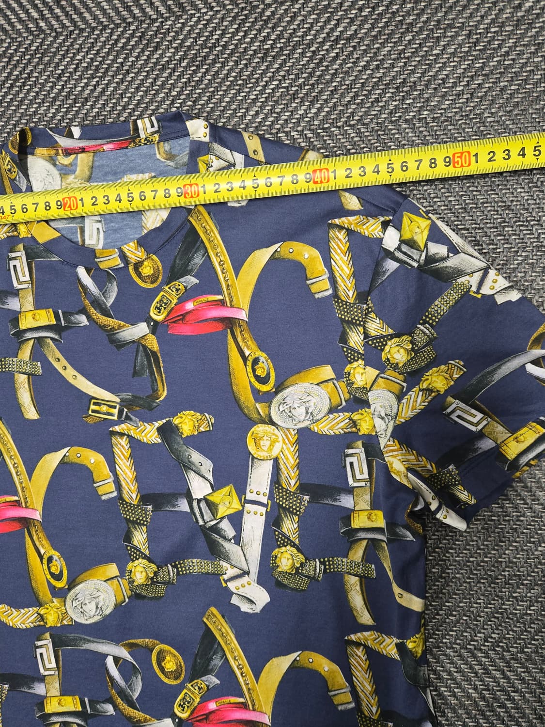 베르사체 벨트 프린팅 반팔 티셔츠 상품이미지5