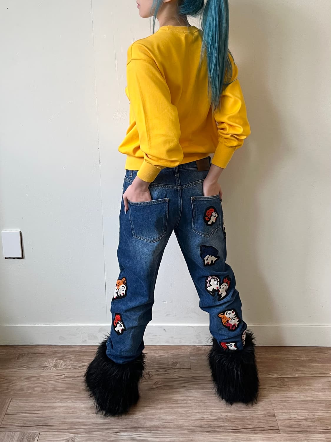 MSGM 페이스 패치 데님진 상품이미지6