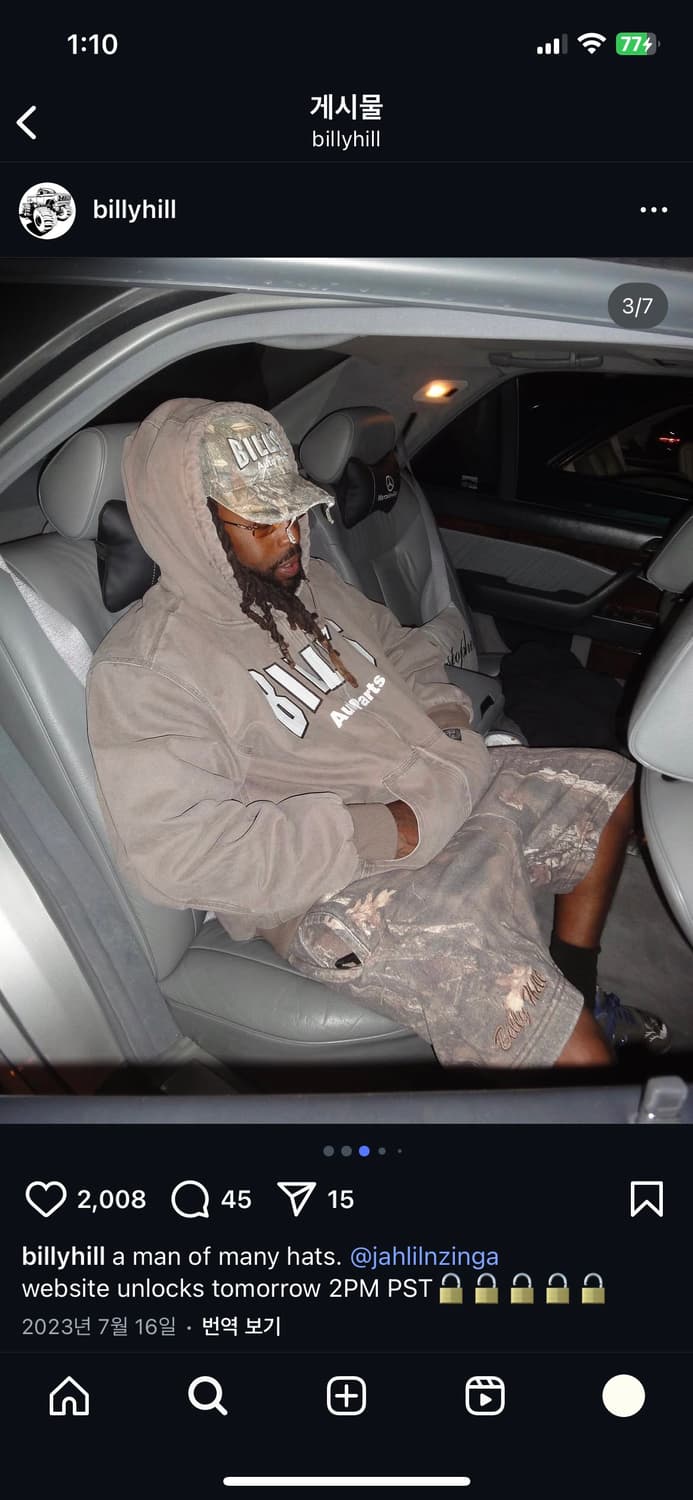 Billy hill camo cap 상품이미지4