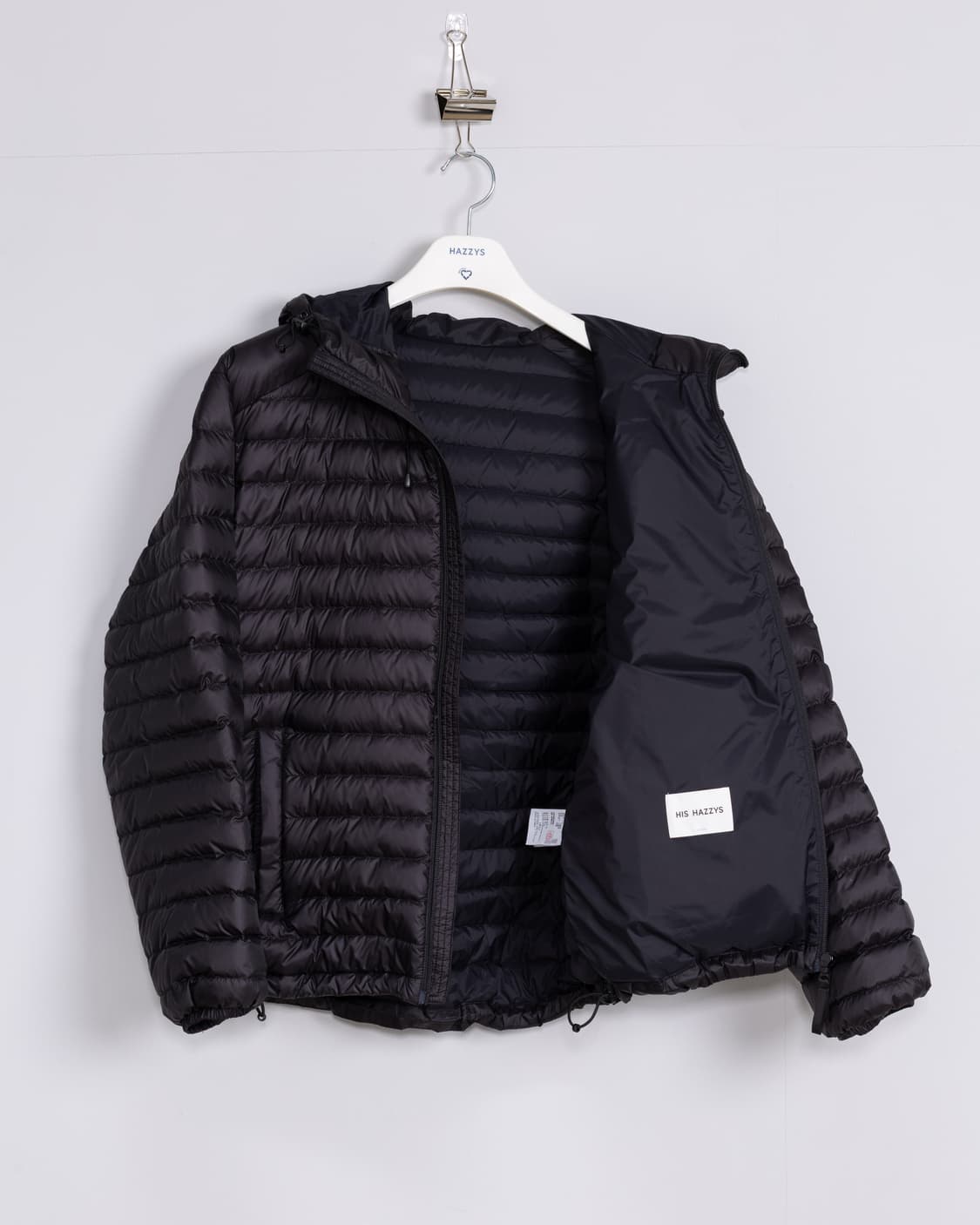 25년 His 헤지스 남성 블랙 구스다운 경량 패딩 M 새제품 상품이미지6