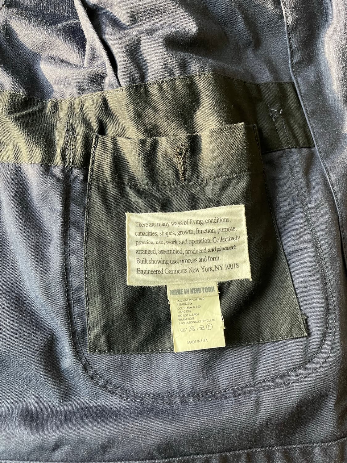 엔지니어드 가먼츠 베드포드자켓 네이비 코튼 나일론 S 상품이미지8