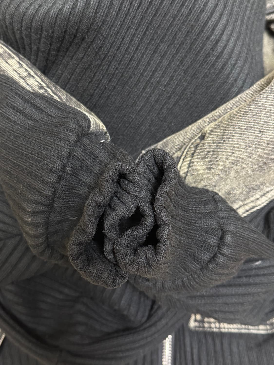 [L] 노페이스 스튜디오 카고 봄버 데님 자켓 블랙 상품이미지8