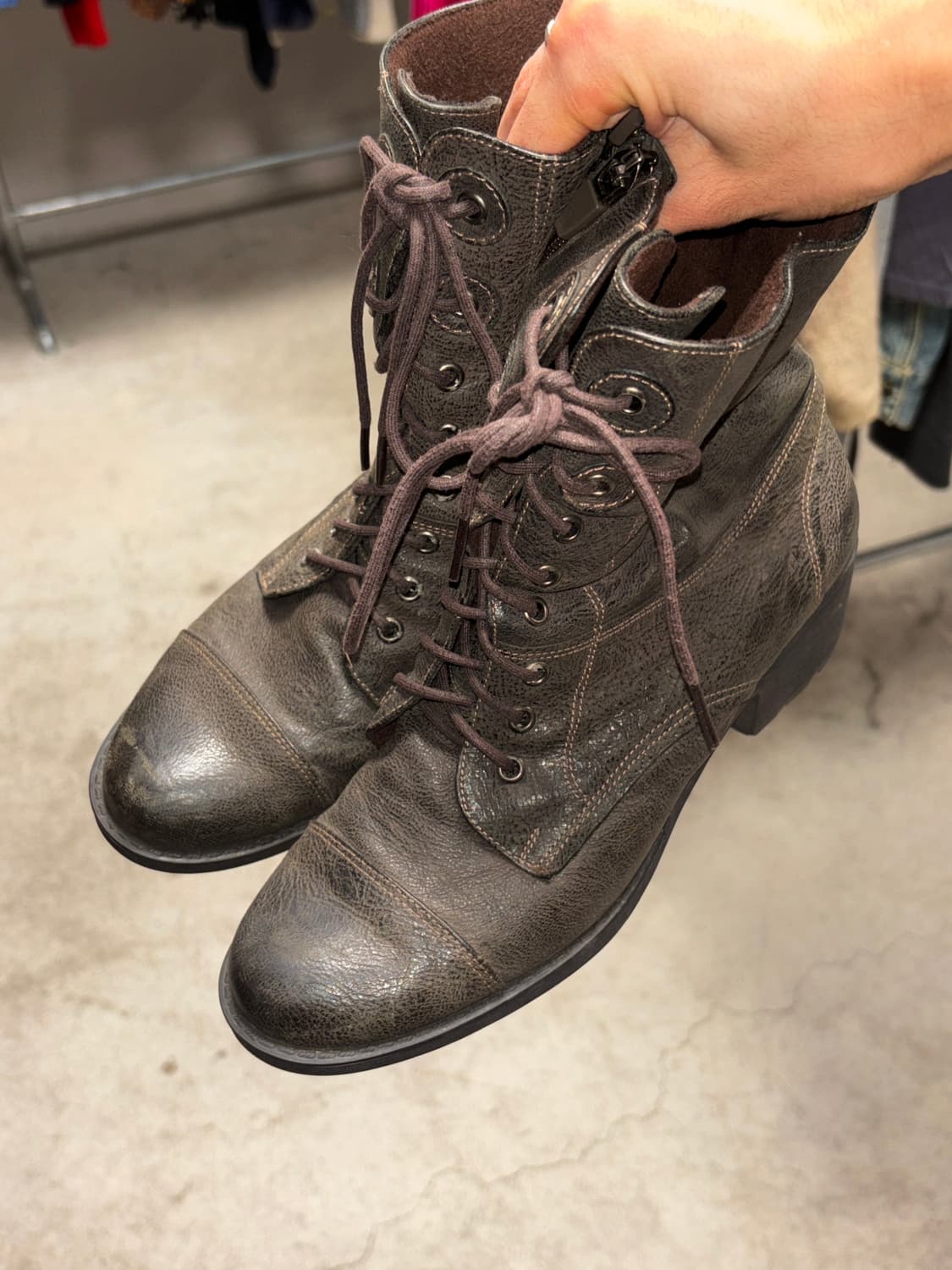 빈티지 레더 앵클부츠 상품이미지9