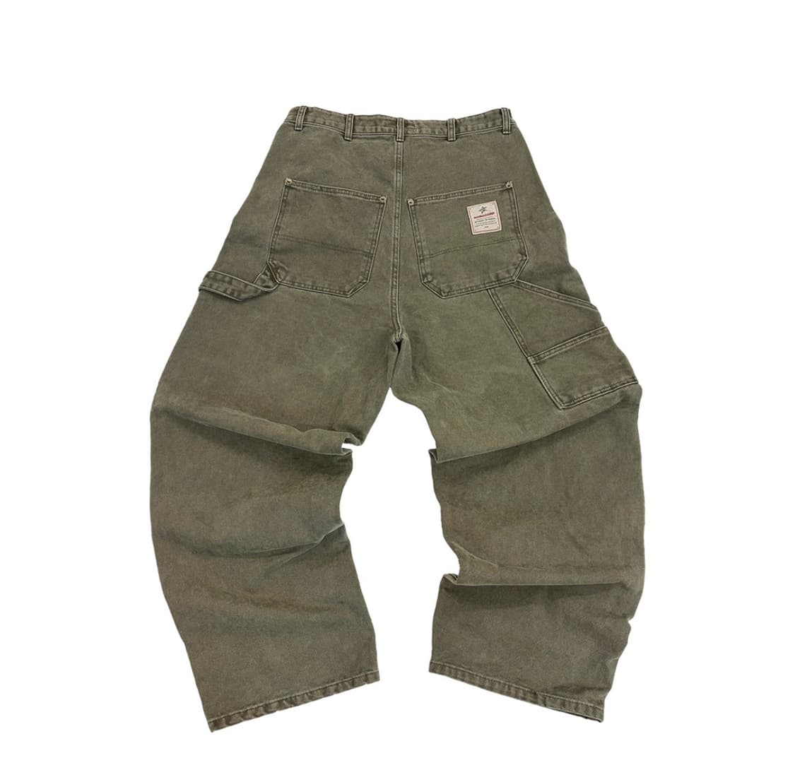 [3] 아오이로 커티드 더블니 팬츠 올리브 상품이미지2