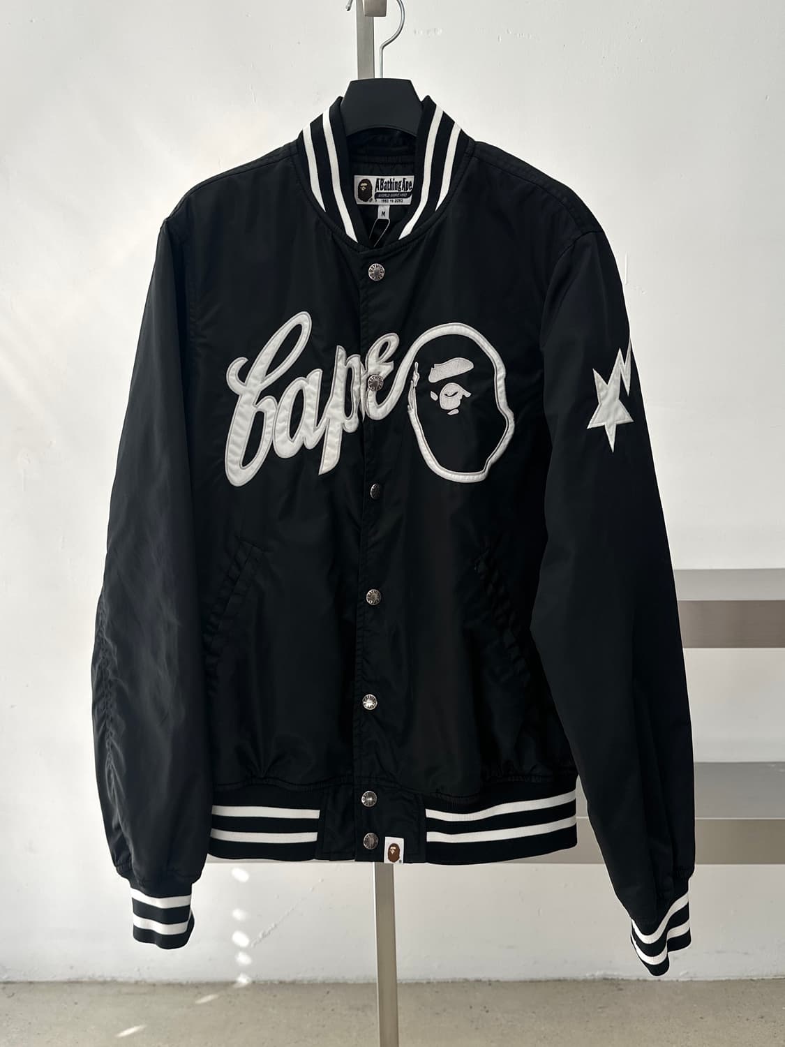 베이프 스타 빅로고 바시티 자켓  상품이미지4