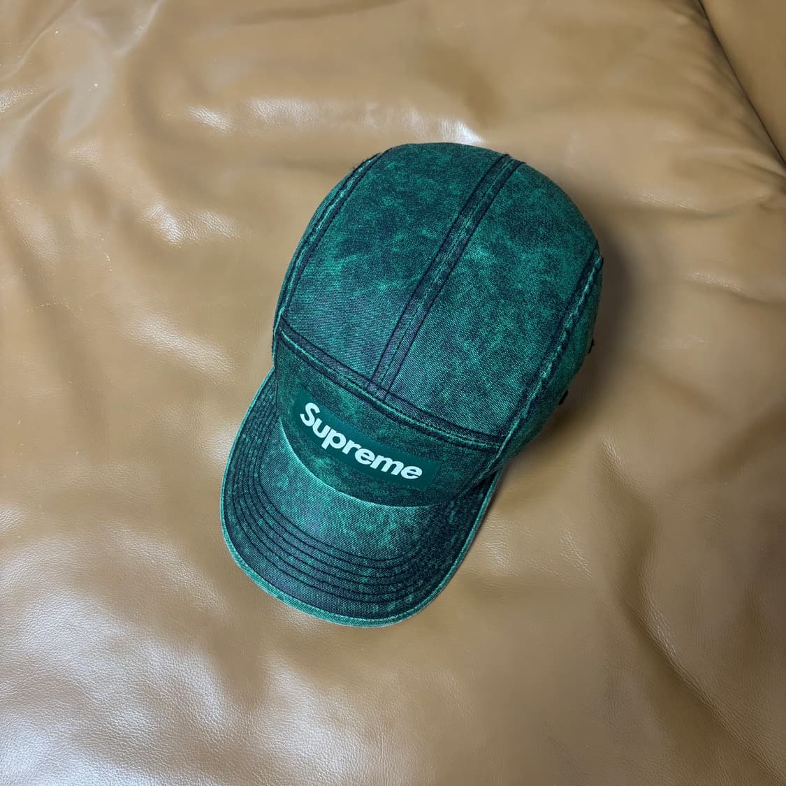 슈프림 캠프캡 모자 박스로고 코듀라 워시드 다크 그린 상품이미지5
