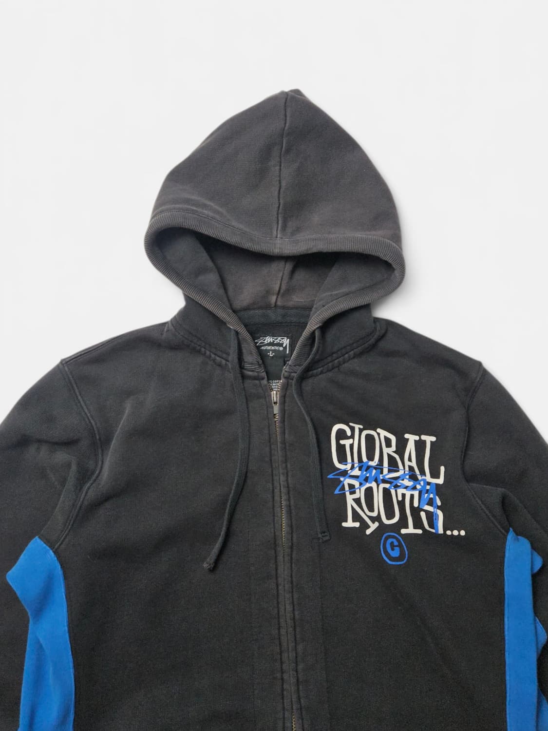 2000's 스투시 Stussy 블루 후드집업 L  상품이미지3