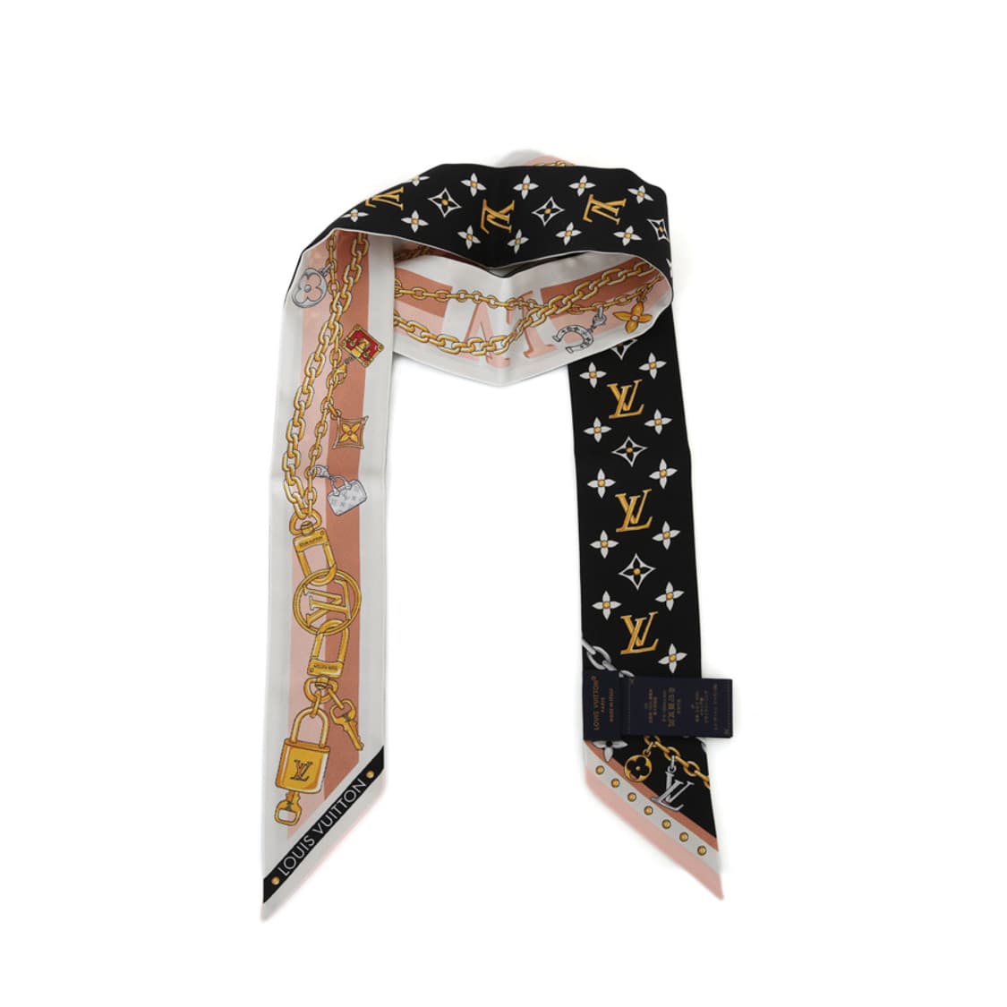 루이비통 모노그램 방도 블랙 키체인 실크 스카프 K참 반다나 M98010 상품이미지3