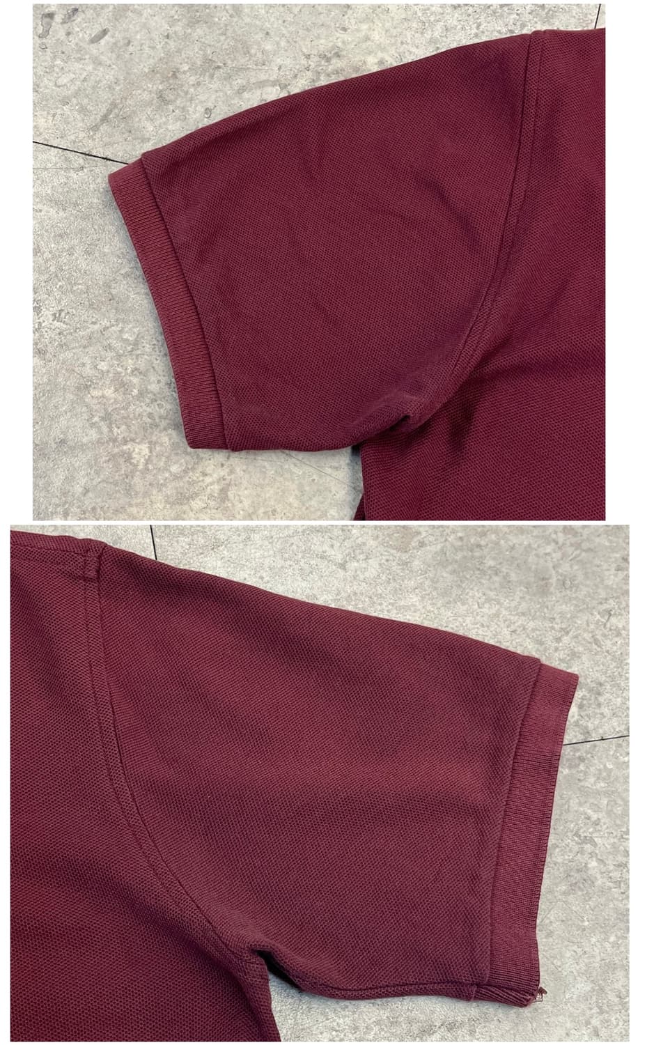 버버리 반팔 카라티 버건디 M #csz3799 상품이미지10