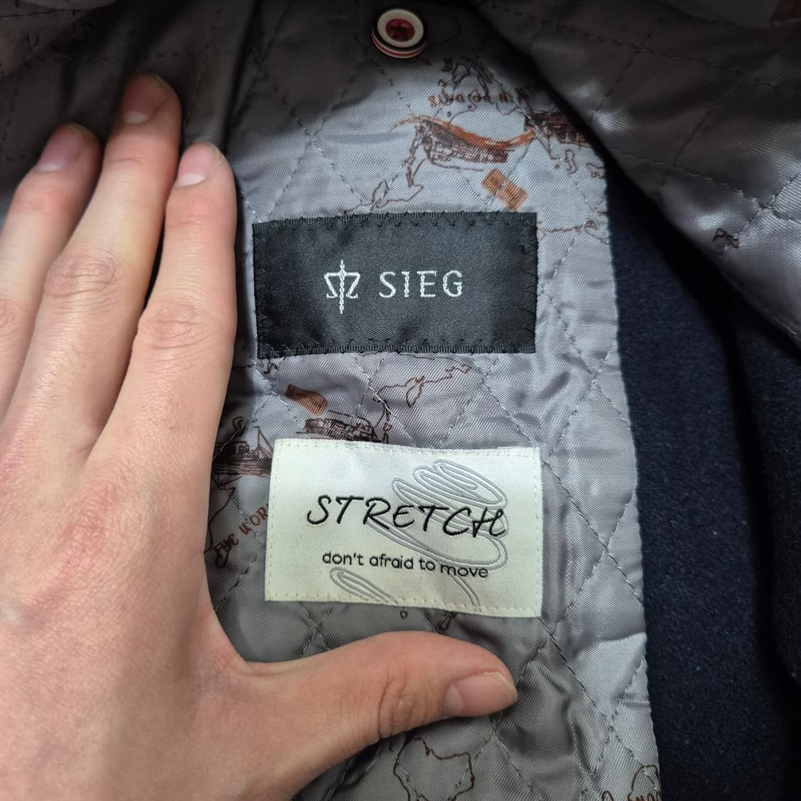 지이크 스트레치 모직 양가죽 코트 L(100) 상품이미지5