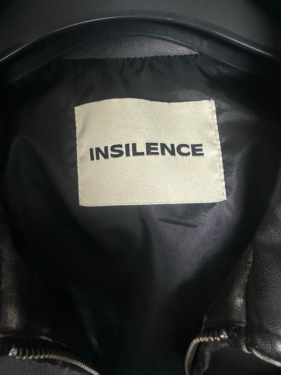 인사일런스 워시드 에코 레더 자켓 (dark brown)  상품이미지4