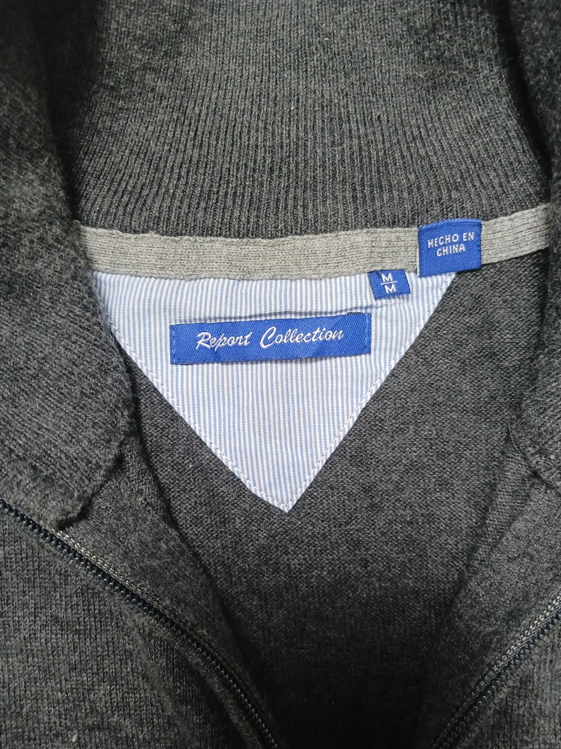 [M] 리포트 콜렉션 하프지퍼 긴소매 스웨터 니트 그레이 상품이미지5