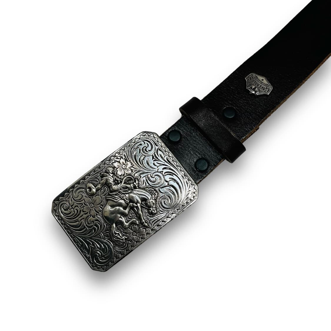 CAVENDER's 서부시대 웨스턴 빅 버클 레더 벨트 상품이미지3