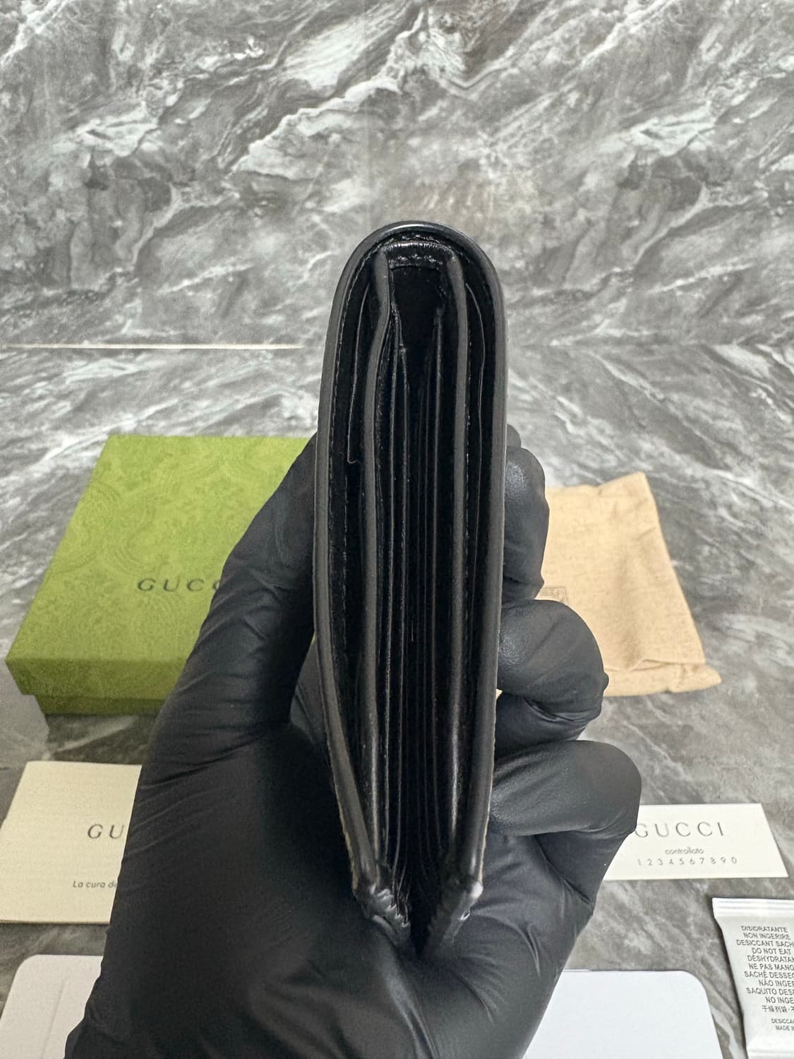 (새상품급) 구찌 GG 슈프림 반지갑 베이지 에보니 상품이미지7