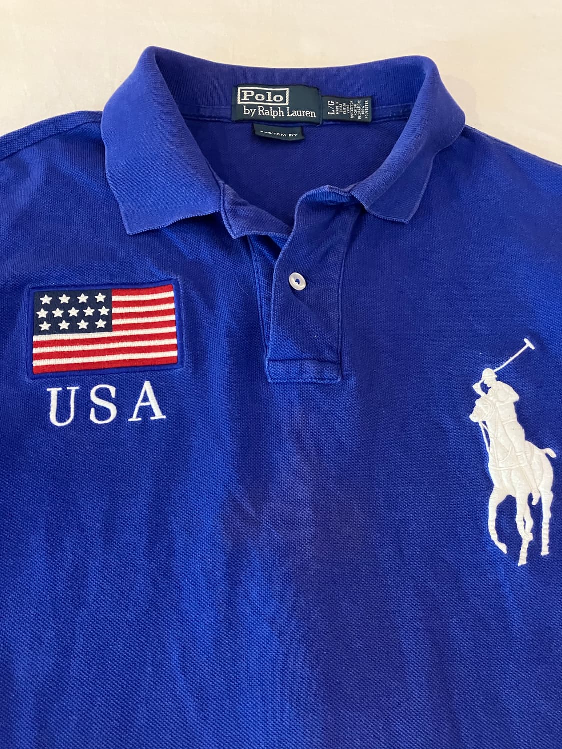 폴로 치프키프 빅포니 USA 롱슬리브 카라티 블루 상품이미지2