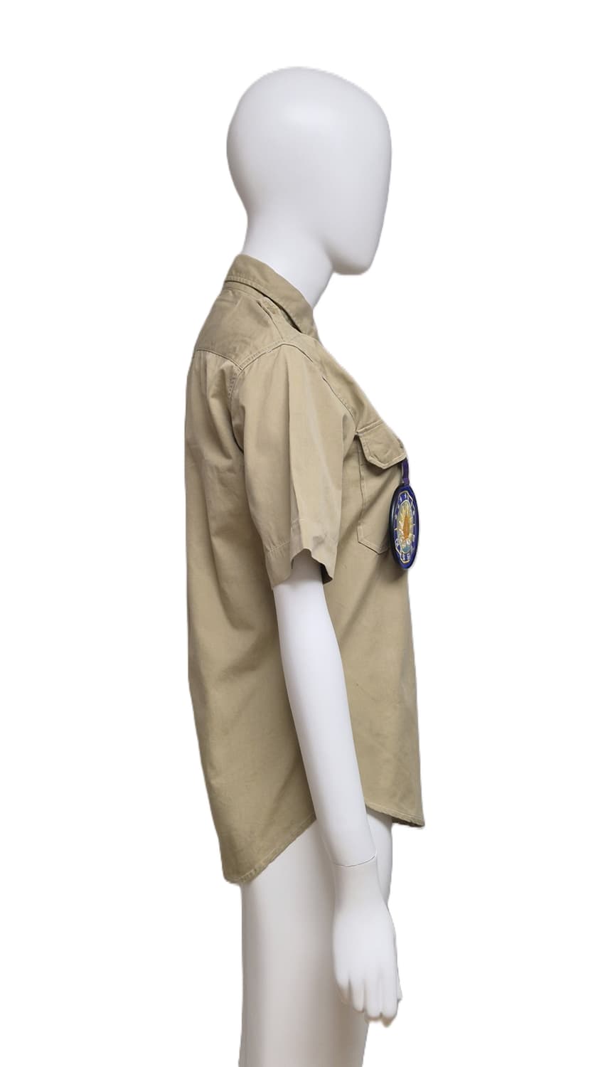 육군 구형 대통령 경호실 정복 전투복 상의 카키 반팔 셔츠 (XS) 상품이미지3