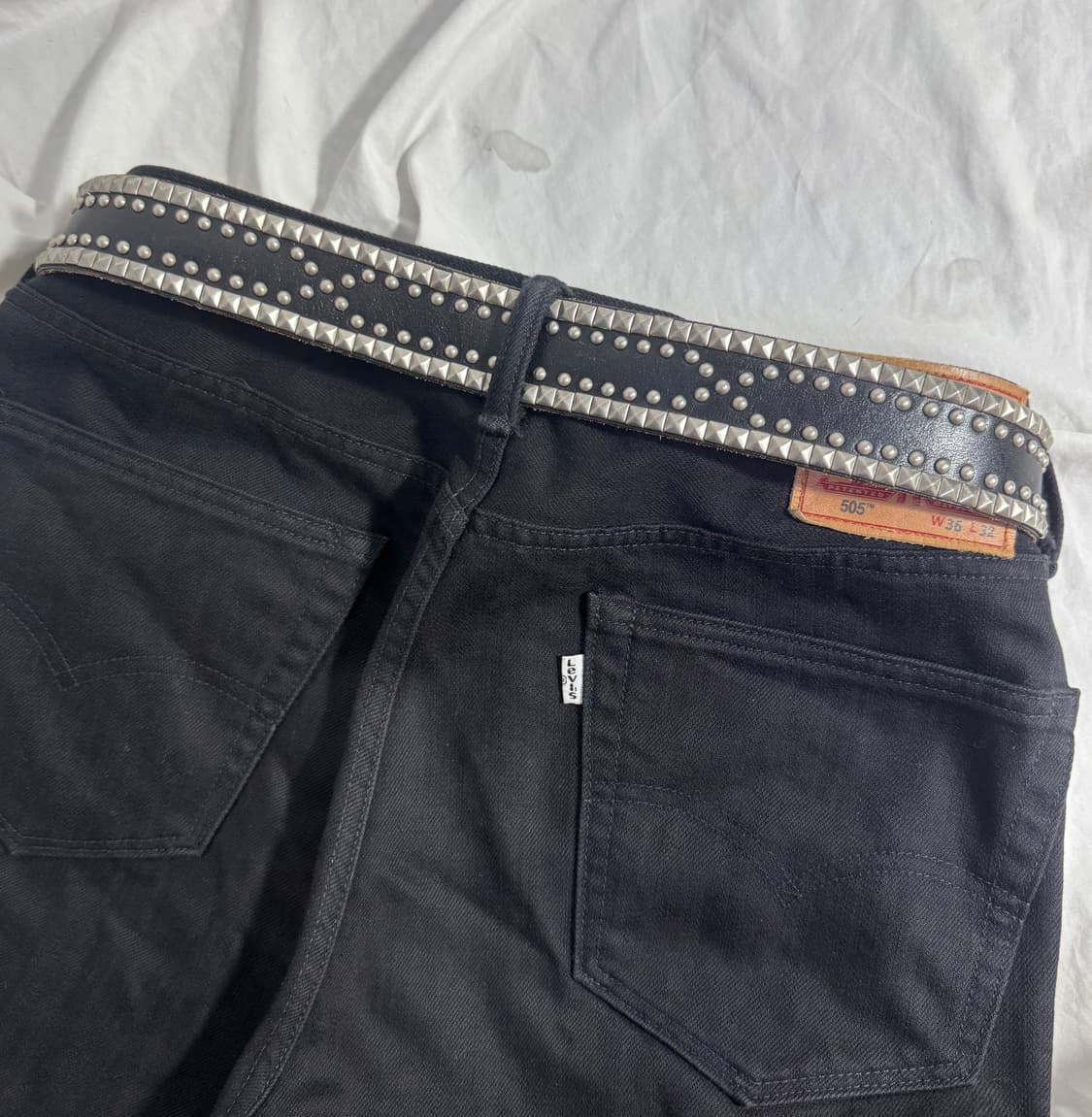 Lowrys farm 스터드 레더 벨트 펑크 상품이미지2