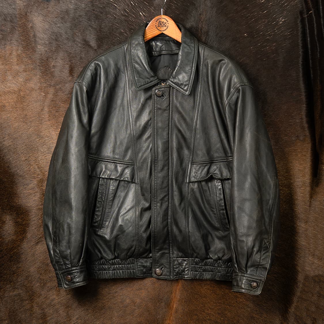 [105] 90s YSL 입생로랑 뿌르옴므 양가죽 봄버 자켓  상품이미지1