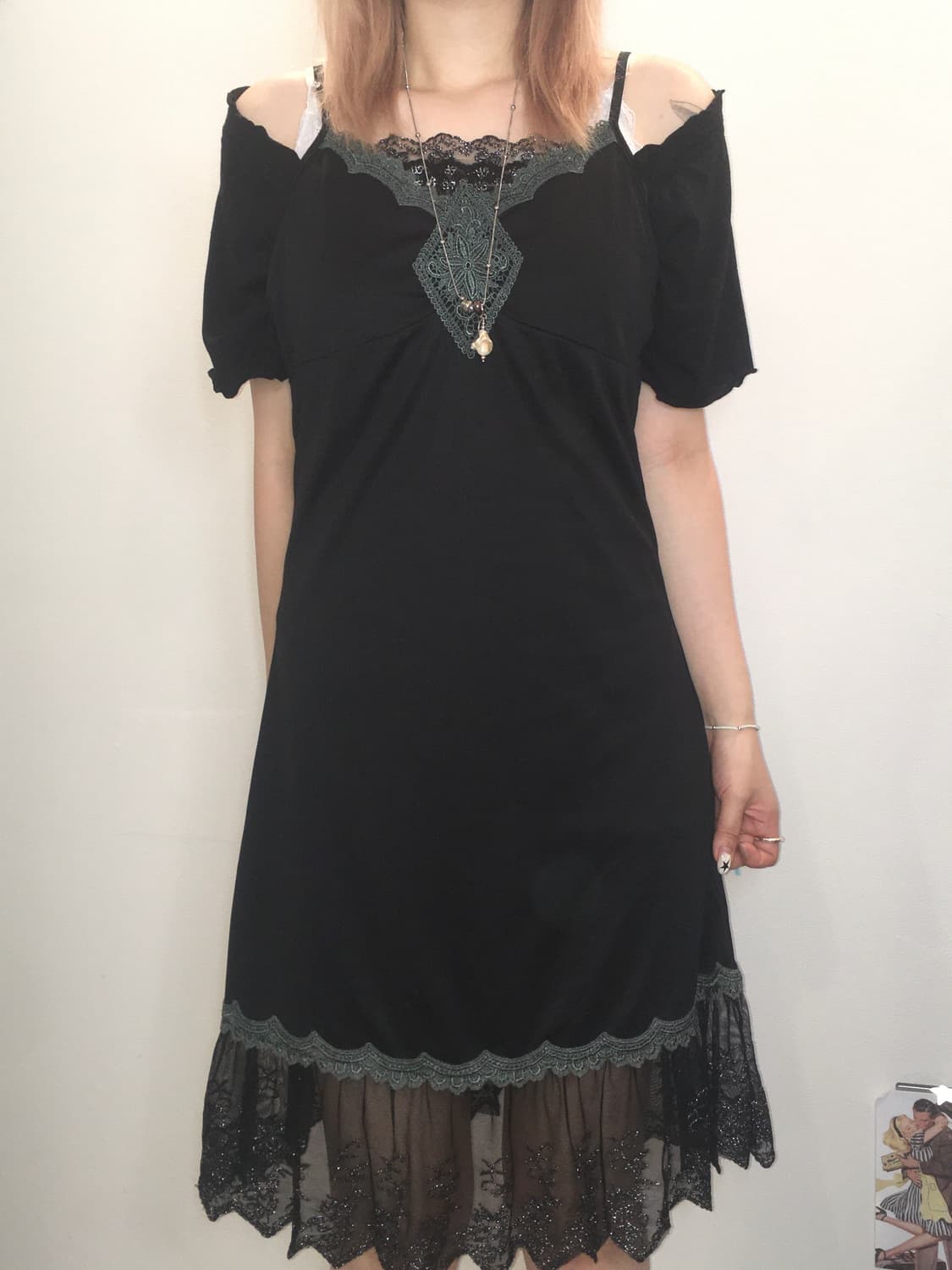 Axes femme 블랙 페어리 레이어드 슬립드레스 상품이미지2
